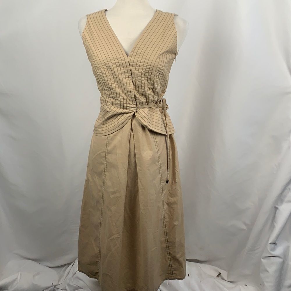 Strenesse Tan Quilted Top Dress